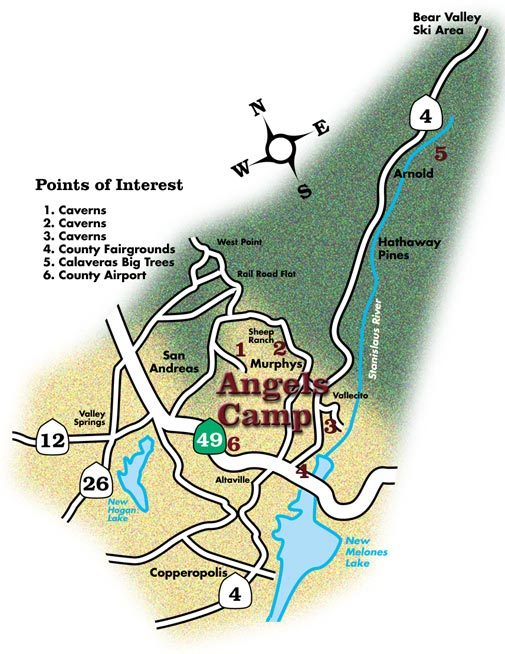 Map of Angels Camp